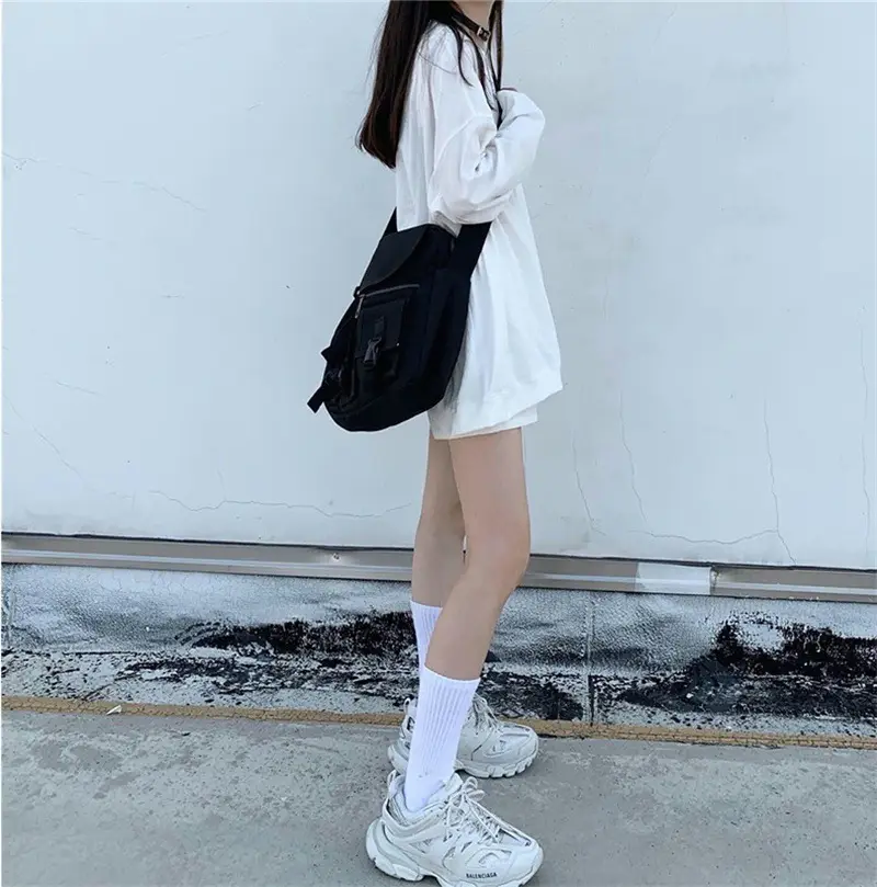 Women Korean Style Loose Sweatshirt White Long Sleeve — feature 6