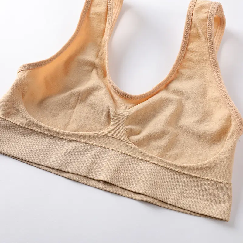 Cross-border foreign trade single-layer non-chest pad sports underwear seamless vest bra wireless yoga sleep bra for women - Image 3