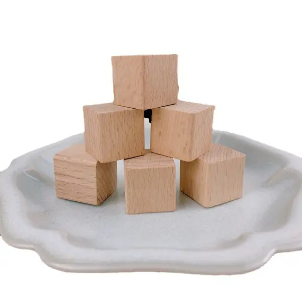 Wooden Square Blocks for Kids Math & DIY Toy - Image 6
