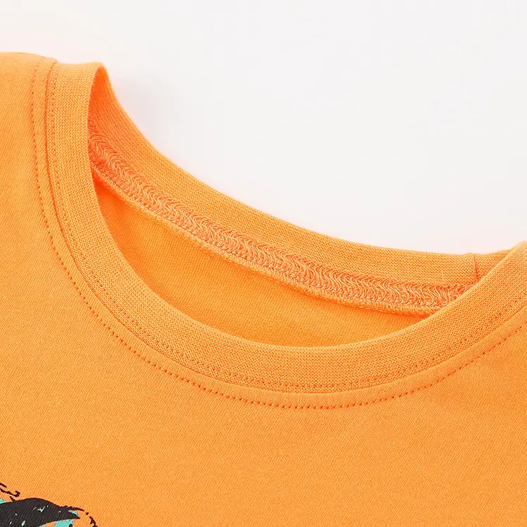 Orange Cotton Long Sleeve T-Shirt for Boys - Image 2