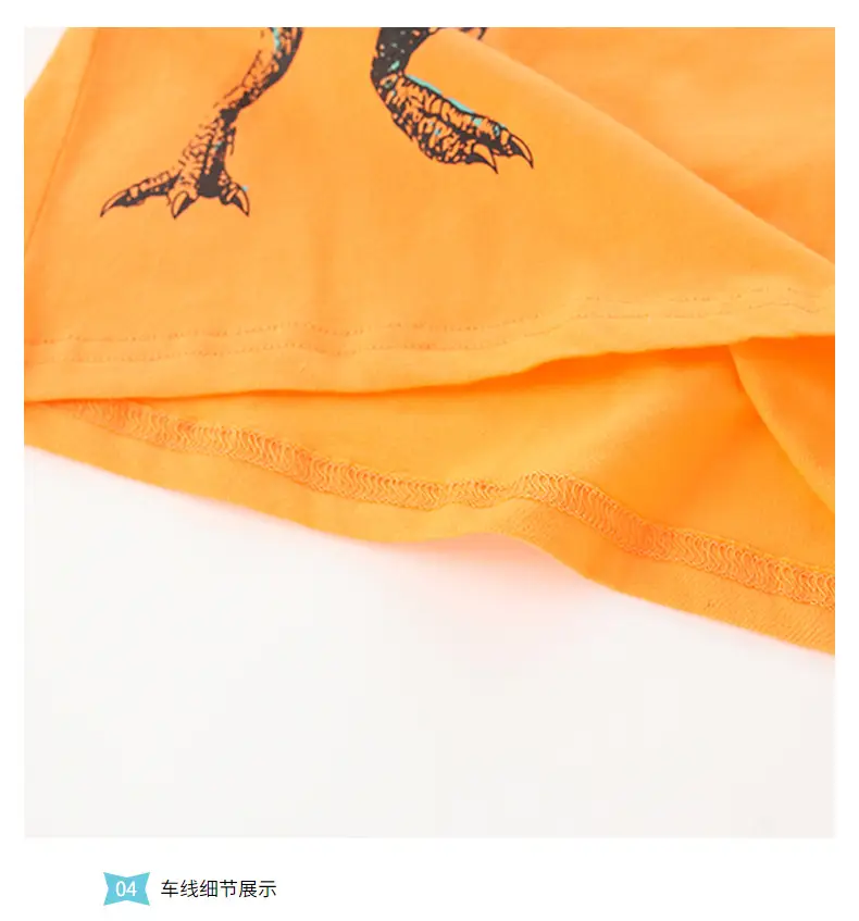 Orange Cotton Long Sleeve T-Shirt for Boys — feature 8