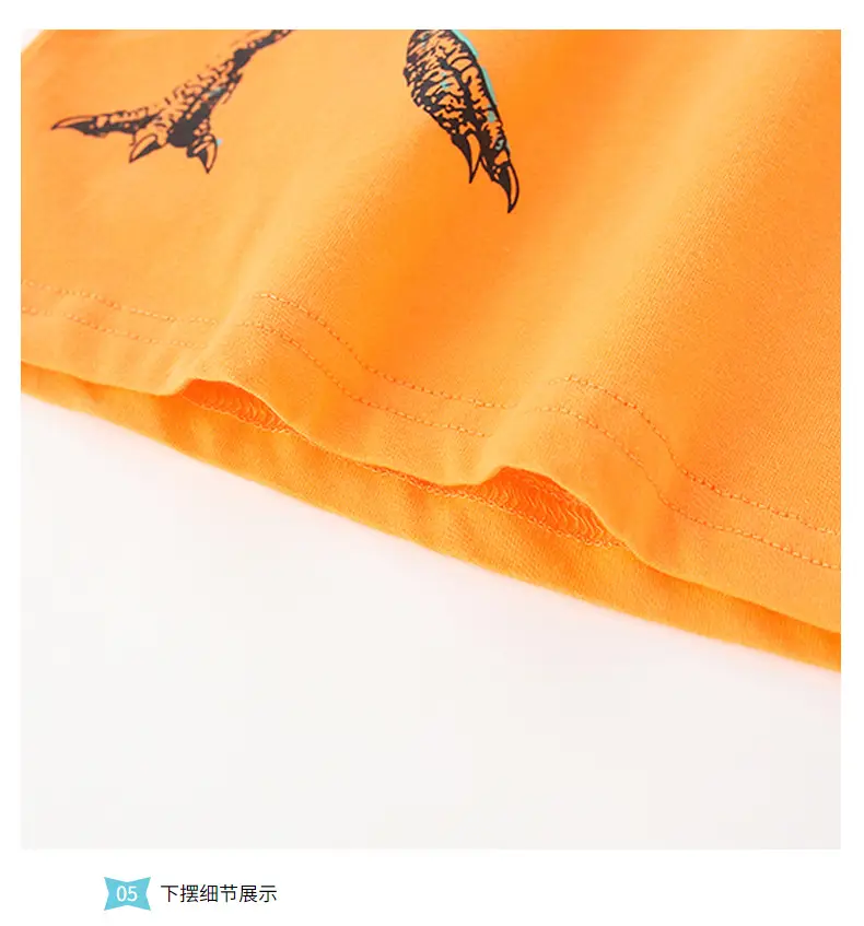 Orange Cotton Long Sleeve T-Shirt for Boys — feature 9