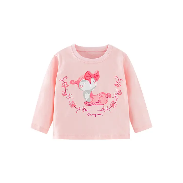 Pink Bow Long Sleeve T-Shirt for Boys Spring Autumn Casual