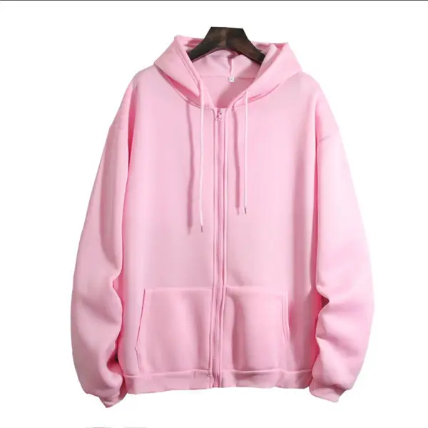 Men Full Zip Fleece Hoodie Yellow Casual Sportswear — feature 9