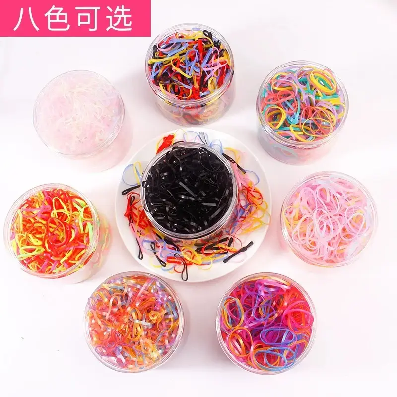 Disposable Black Rubber Hair Bands for Adult Use
