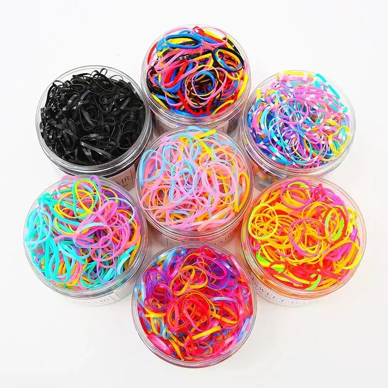 Disposable Black Rubber Hair Bands for Adult Use