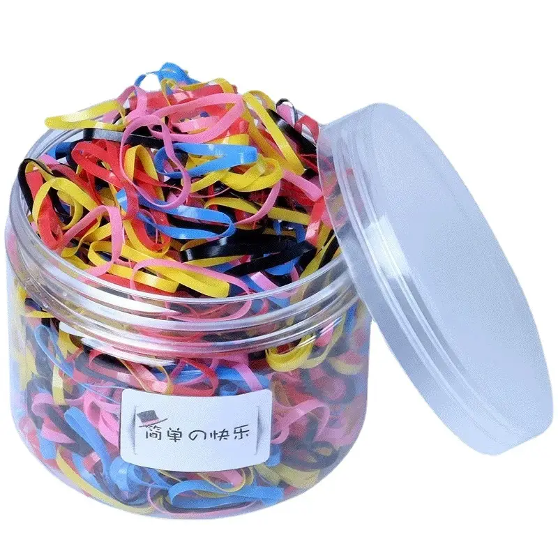 Disposable Black Rubber Hair Bands for Adult Use