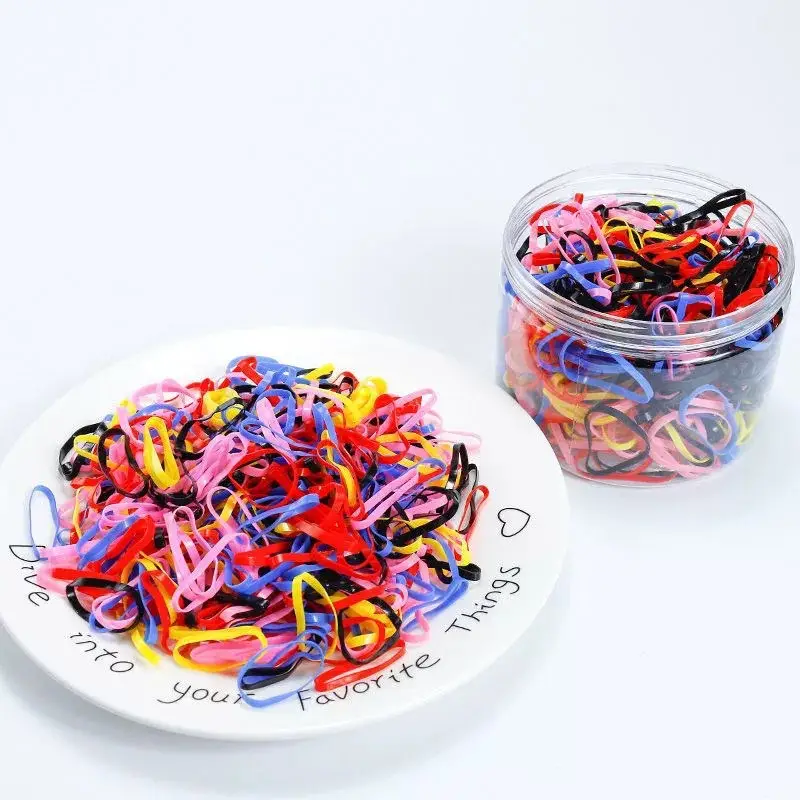 Disposable Black Rubber Hair Bands for Adult Use