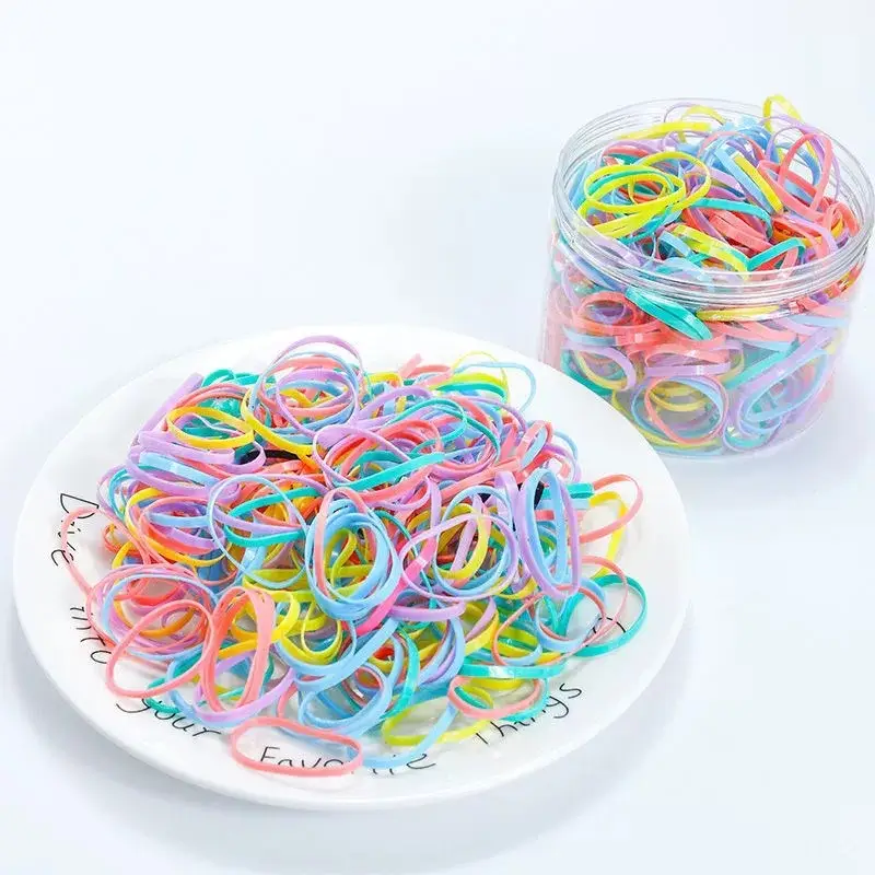 Disposable Black Rubber Hair Bands for Adult Use
