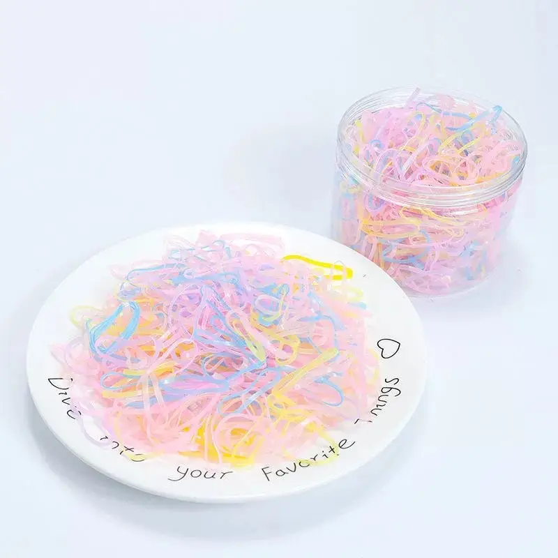 Disposable Black Rubber Hair Bands for Adult Use