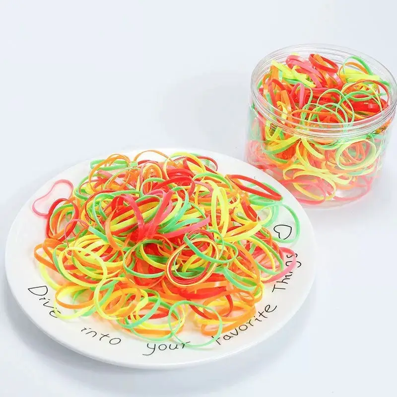 Disposable Black Rubber Hair Bands for Adult Use
