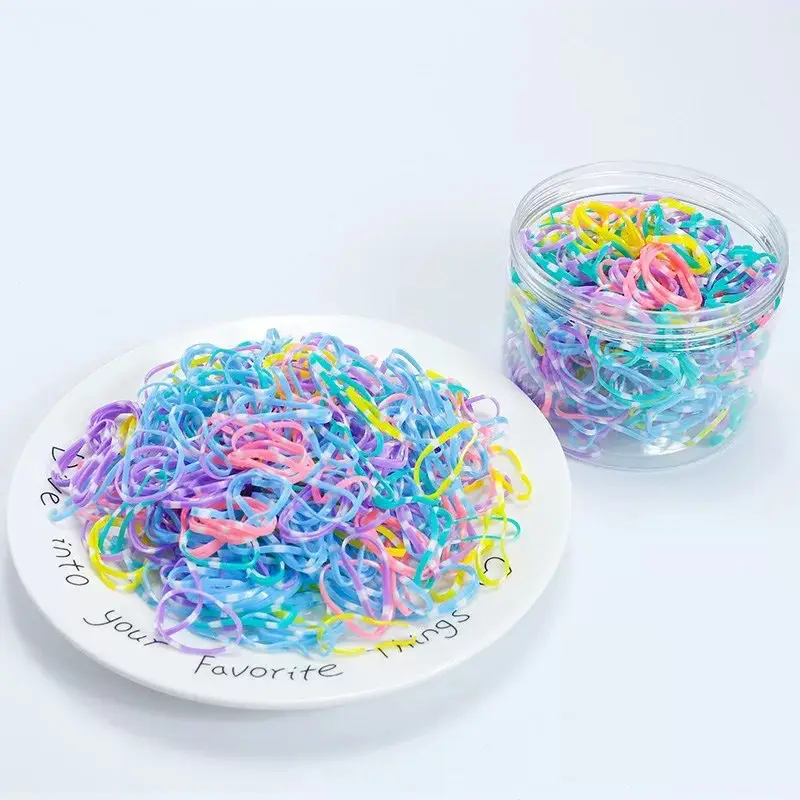 Disposable Black Rubber Hair Bands for Adult Use