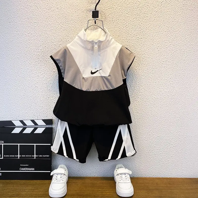 Kids Korean Style Suit Black White 2024 - Image 3