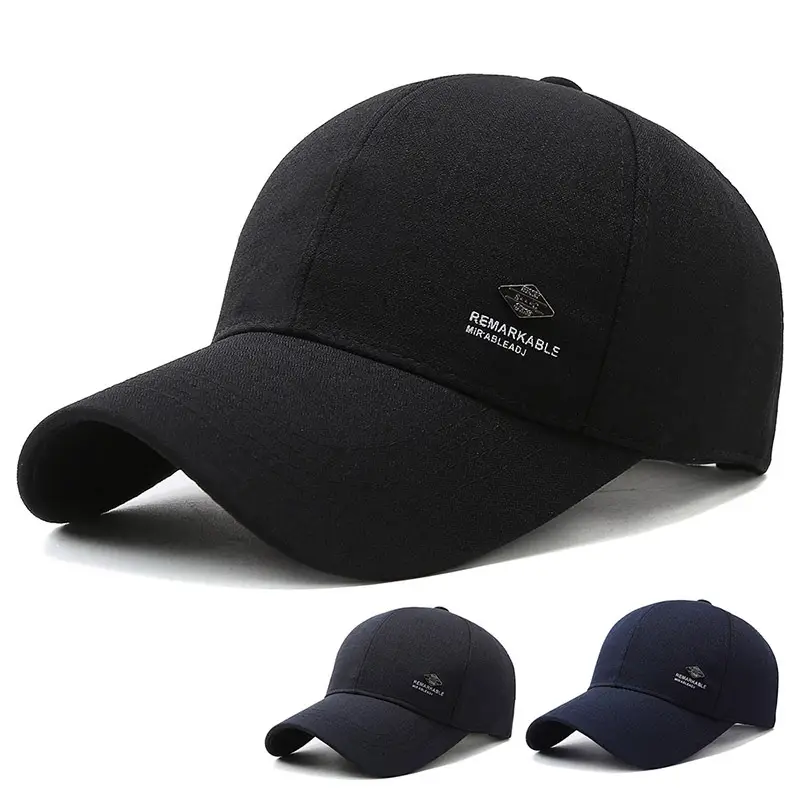 Black Baseball Cap for Middle-aged Dad Sunshade - Image 4
