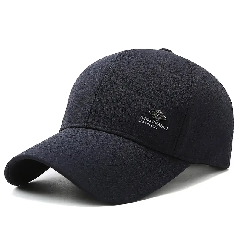 Black Baseball Cap for Middle-aged Dad Sunshade - Image 3