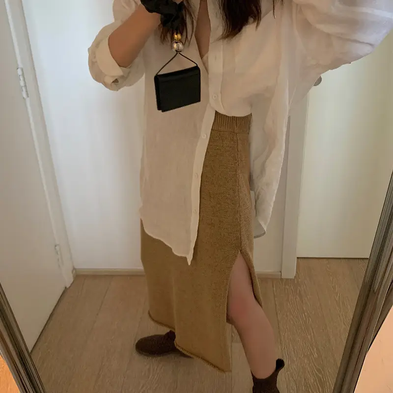 Women's Brown 2025 Summer Retro Suit Set - Image 4