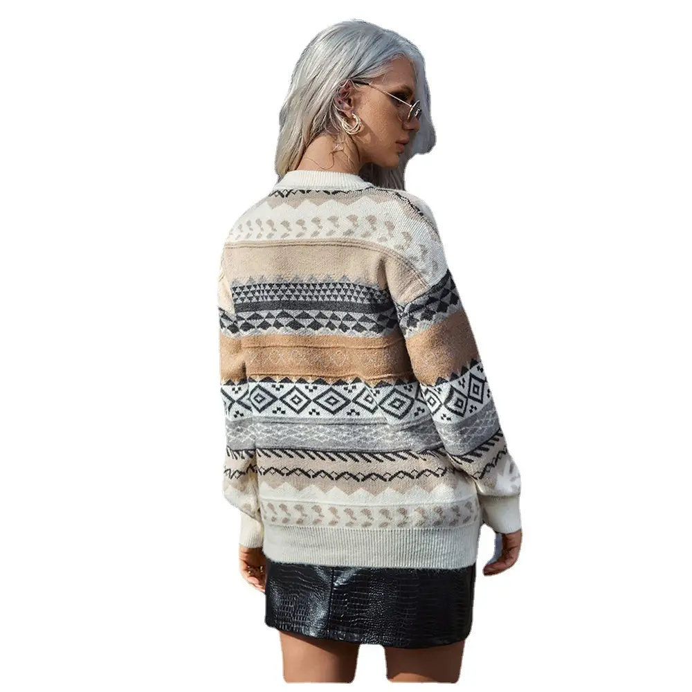 European American Knitwear Diamond Pullover Women - Image 6