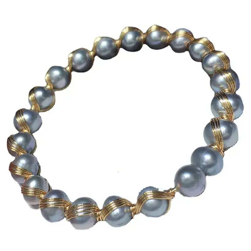 Freshwater Pearl Bracelet 6-7mm Gold-Filled - Image 8