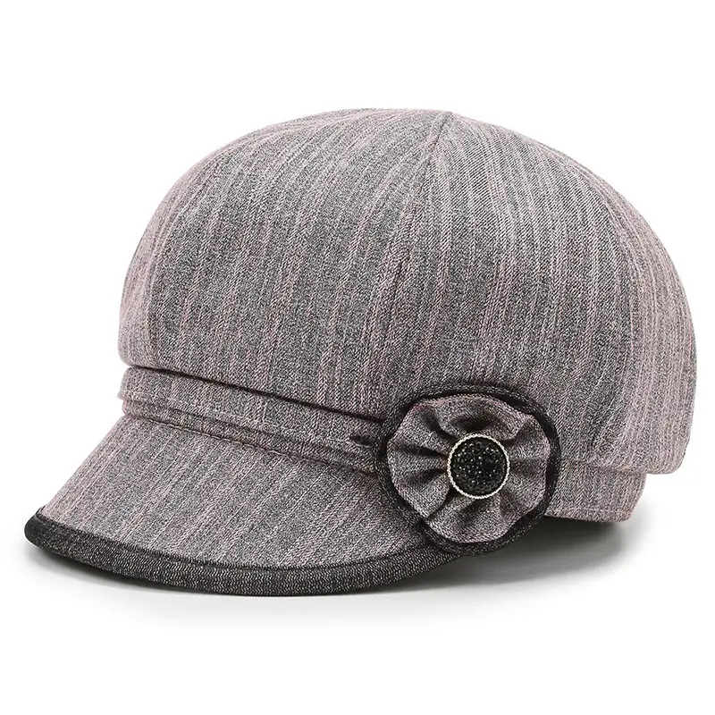 Gray Textured Baseball Cap for Women Men Elderly - Image 2