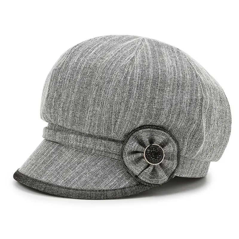 Gray Textured Baseball Cap for Women Men Elderly - Image 3