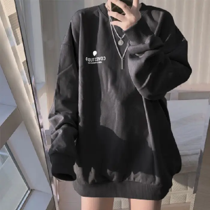 65% Cotton Long Sleeve Sweatshirt Large - Image 2