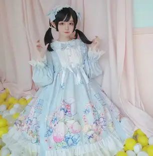 Pink Lolita Skirt Set with Rabbit Ears & Strap — feature 11