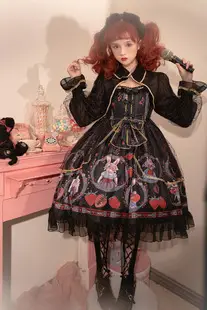 Pink Lolita Skirt Set with Rabbit Ears & Strap — feature 15
