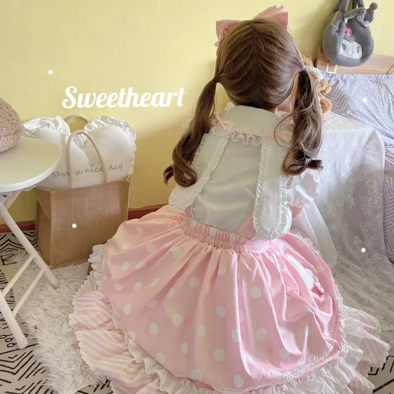 Pink Lolita Skirt Set with Rabbit Ears & Strap — feature 19
