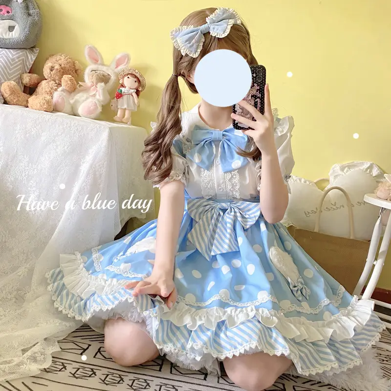Pink Lolita Skirt Set with Rabbit Ears & Strap — feature 51