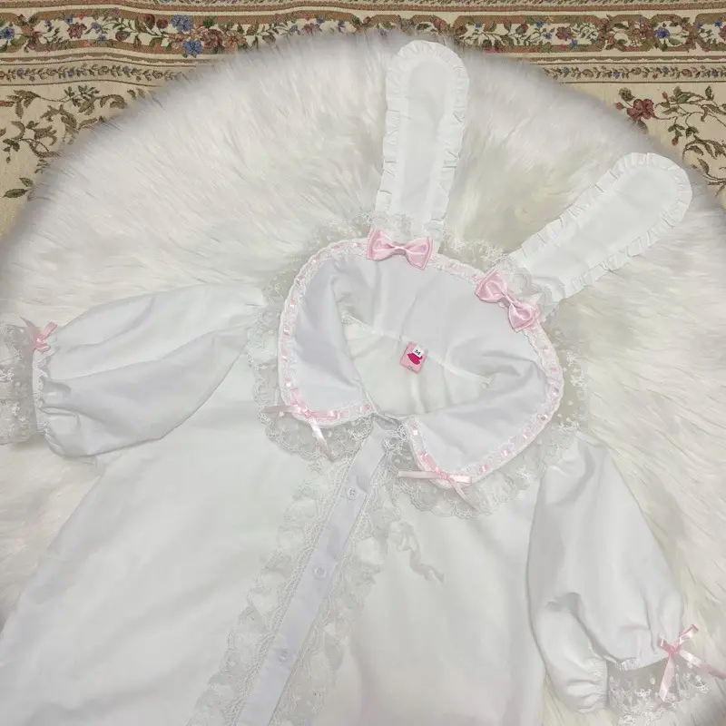 Pink Lolita Skirt Set with Rabbit Ears & Strap — feature 57