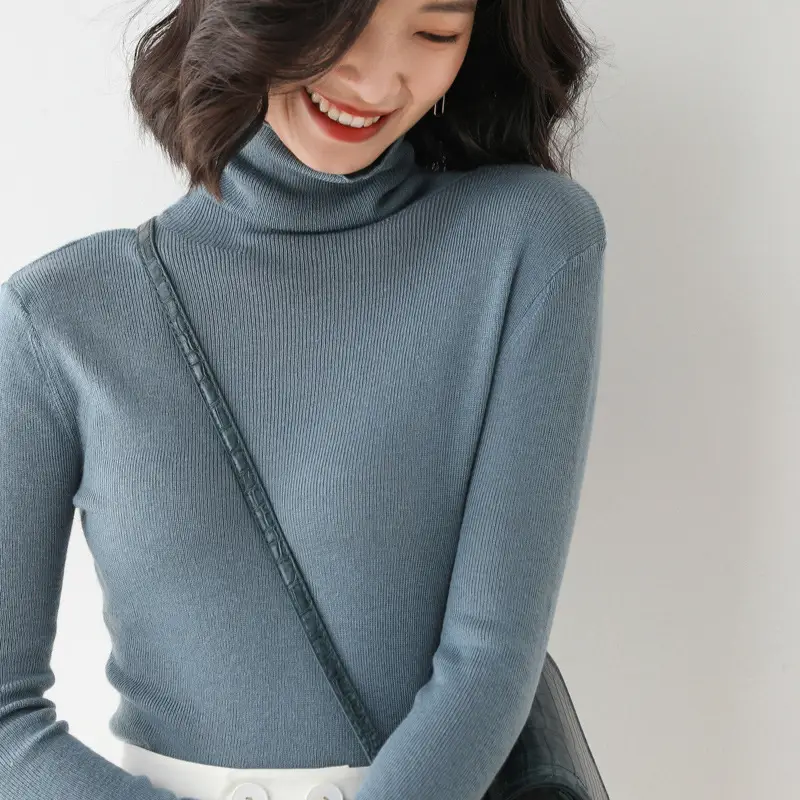 Women's Wool Turtleneck Sweater 2021 Winter - Image 10