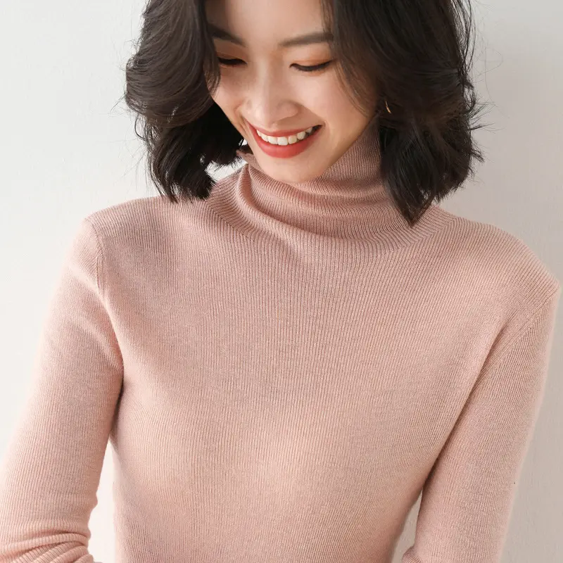 Women's Wool Turtleneck Sweater 2021 Winter - Image 2