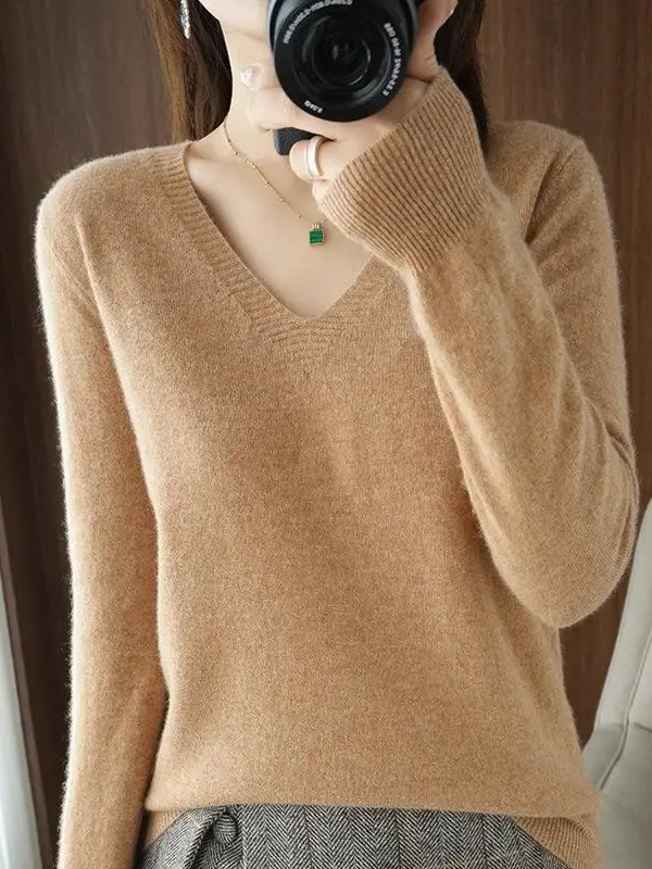 2024 V-Neck Knit Sweater Plus Size Women - Image 18