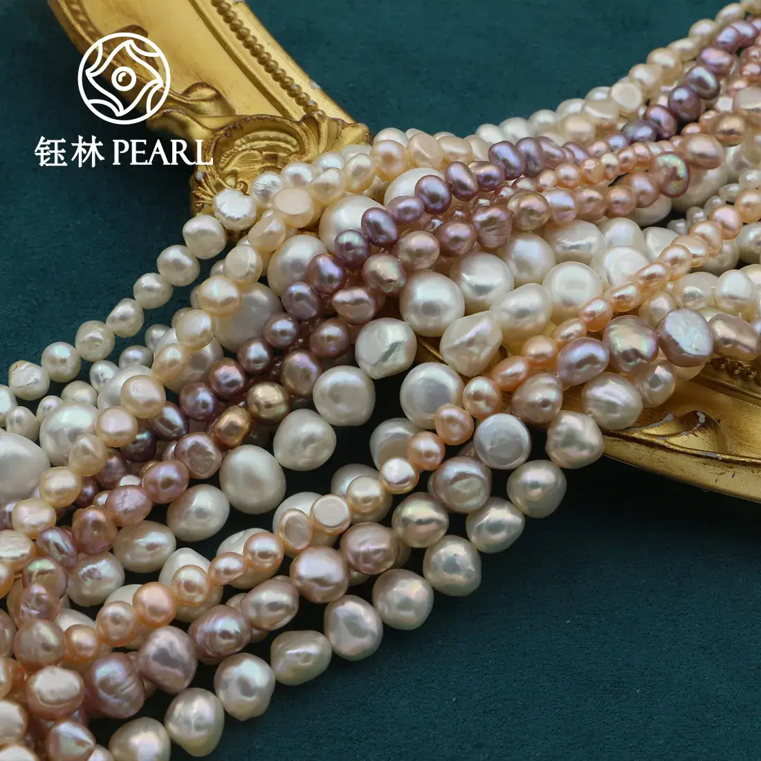 Natural Pearl Necklace with 3-14mm Thick Beads