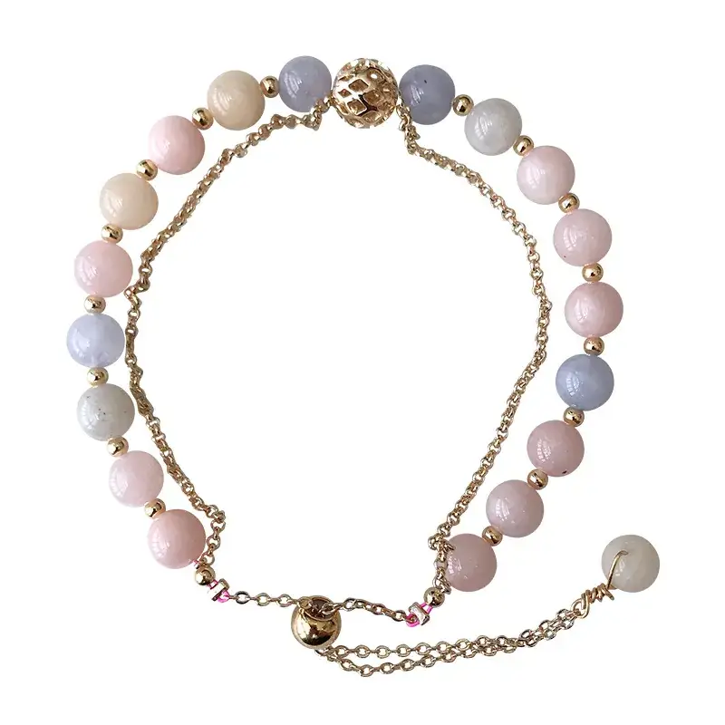 Peach & Blue Crystal Bracelet for Girls - Image 6