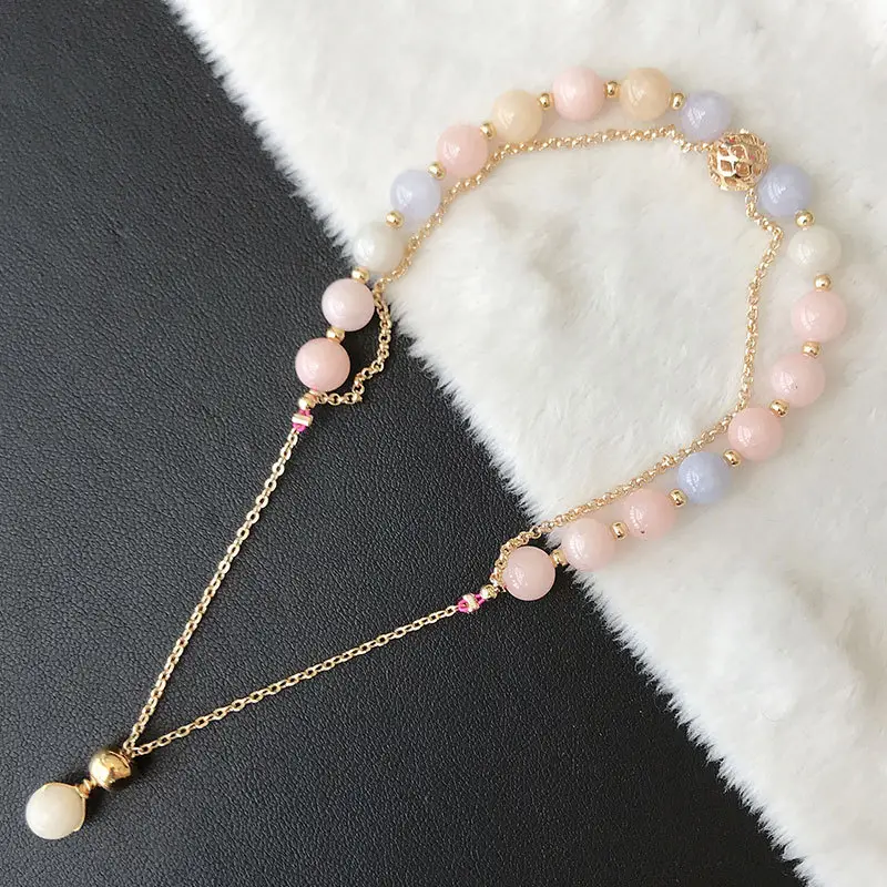 Peach & Blue Crystal Bracelet for Girls — feature 10