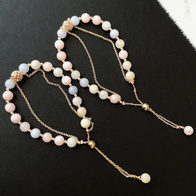Peach & Blue Crystal Bracelet for Girls — feature 7
