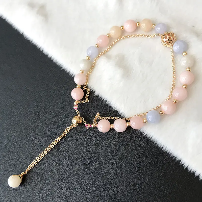 Peach & Blue Crystal Bracelet for Girls — feature 8