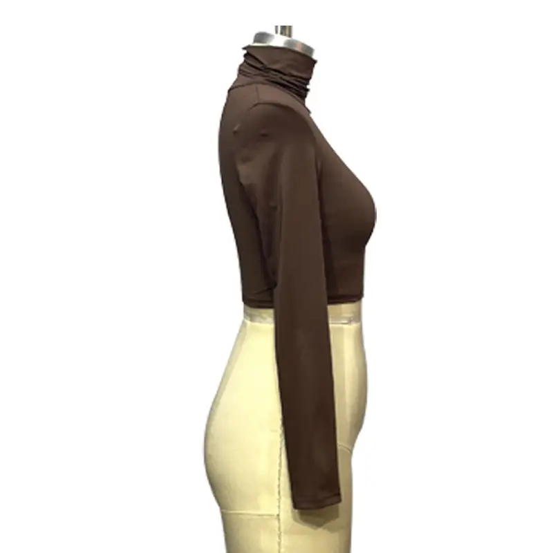 Long Sleeve Turtleneck Top with Chain Belt — feature 26