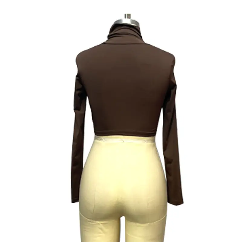 Long Sleeve Turtleneck Top with Chain Belt — feature 27