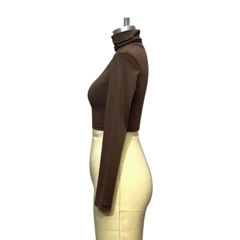Long Sleeve Turtleneck Top with Chain Belt — feature 28