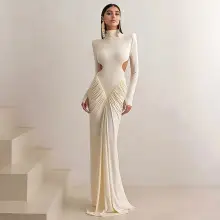 Long Sleeve Turtleneck Top with Chain Belt — feature 9