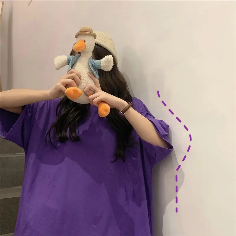 Women Purple Loose Sleeve T-Shirt Spring 2021 - Image 2