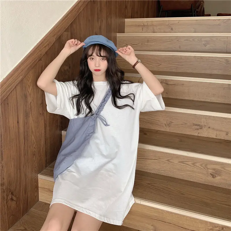 Women Purple Loose Sleeve T-Shirt Spring 2021 - Image 5