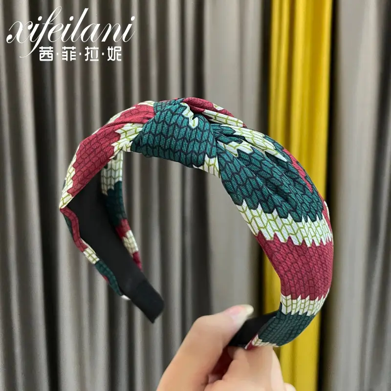 Purple Cross-Knotted Hairband for Women - Image 2