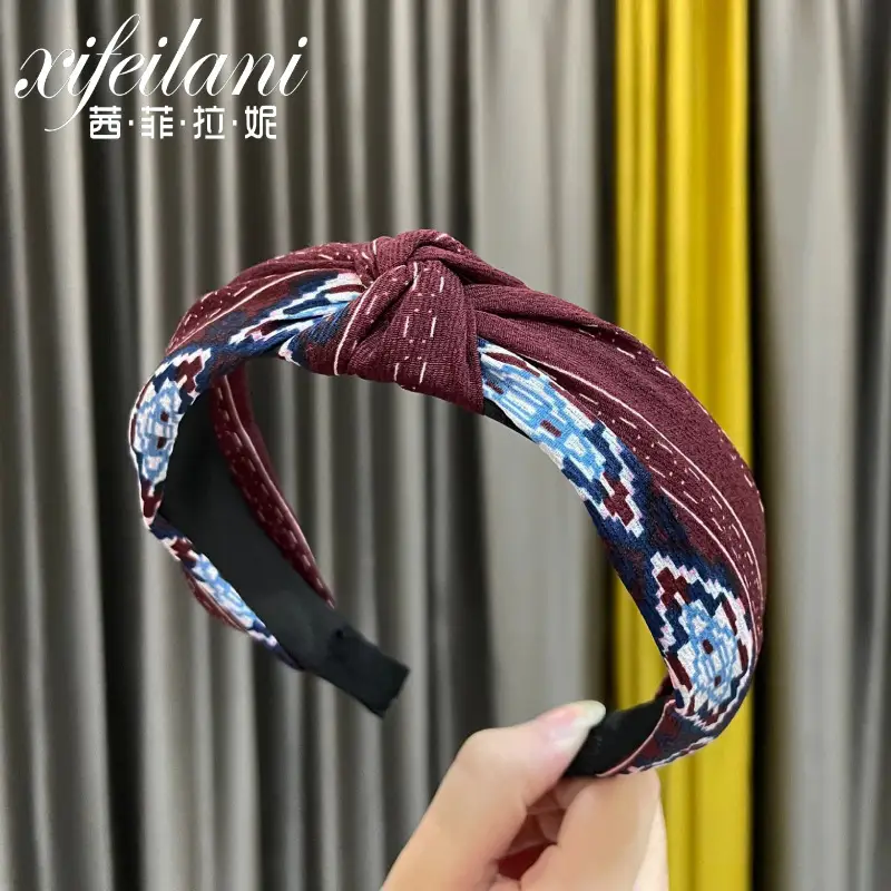 Purple Cross-Knotted Hairband for Women - Image 22