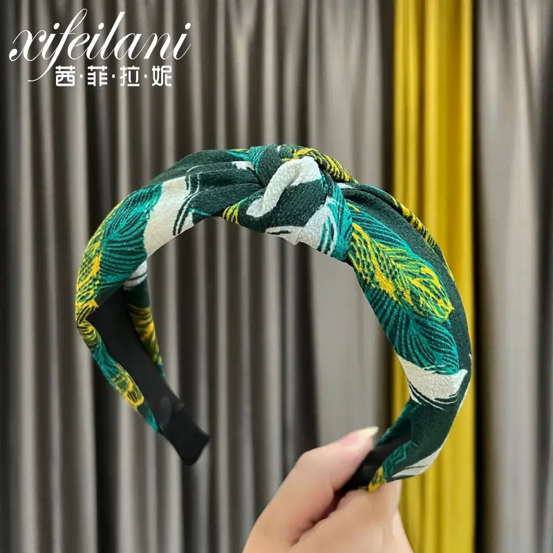 Purple Cross-Knotted Hairband for Women - Image 3