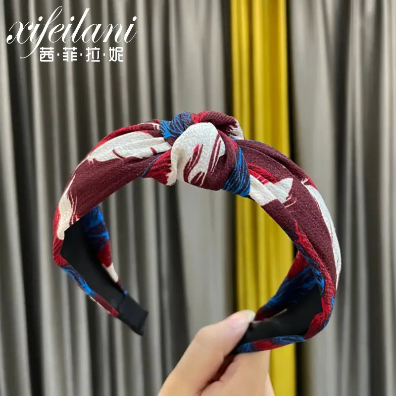 Purple Cross-Knotted Hairband for Women - Image 4