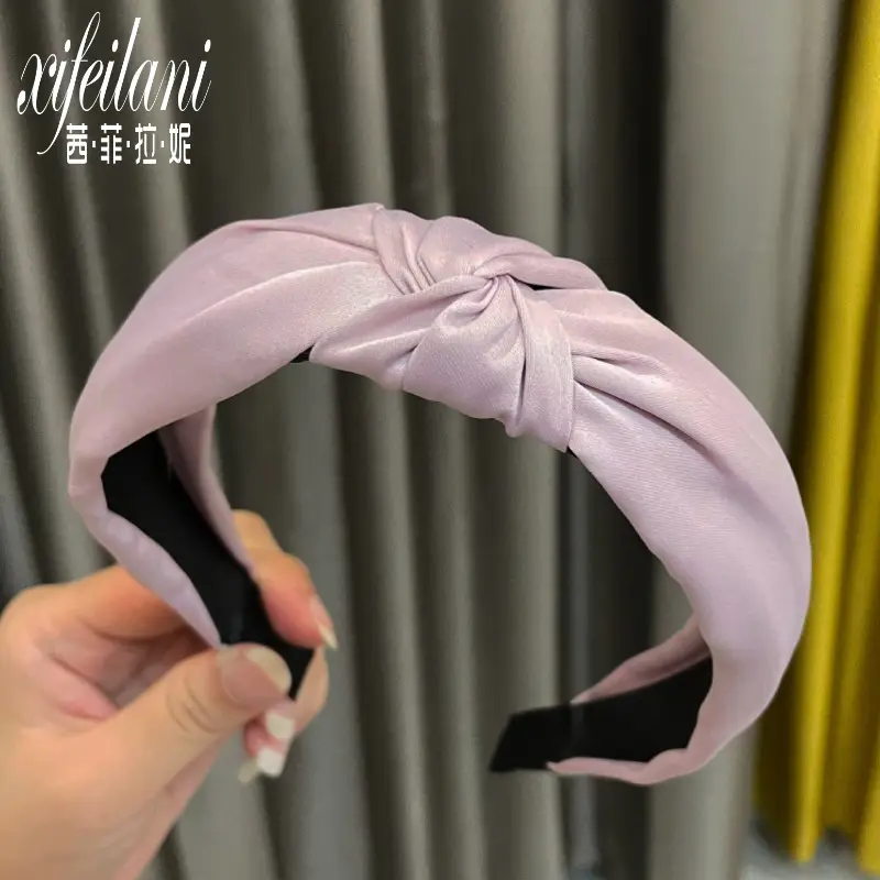 Purple Cross-Knotted Hairband for Women - Image 42