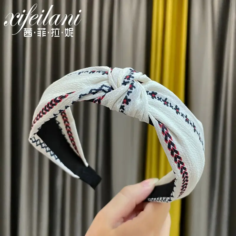 Purple Cross-Knotted Hairband for Women - Image 6